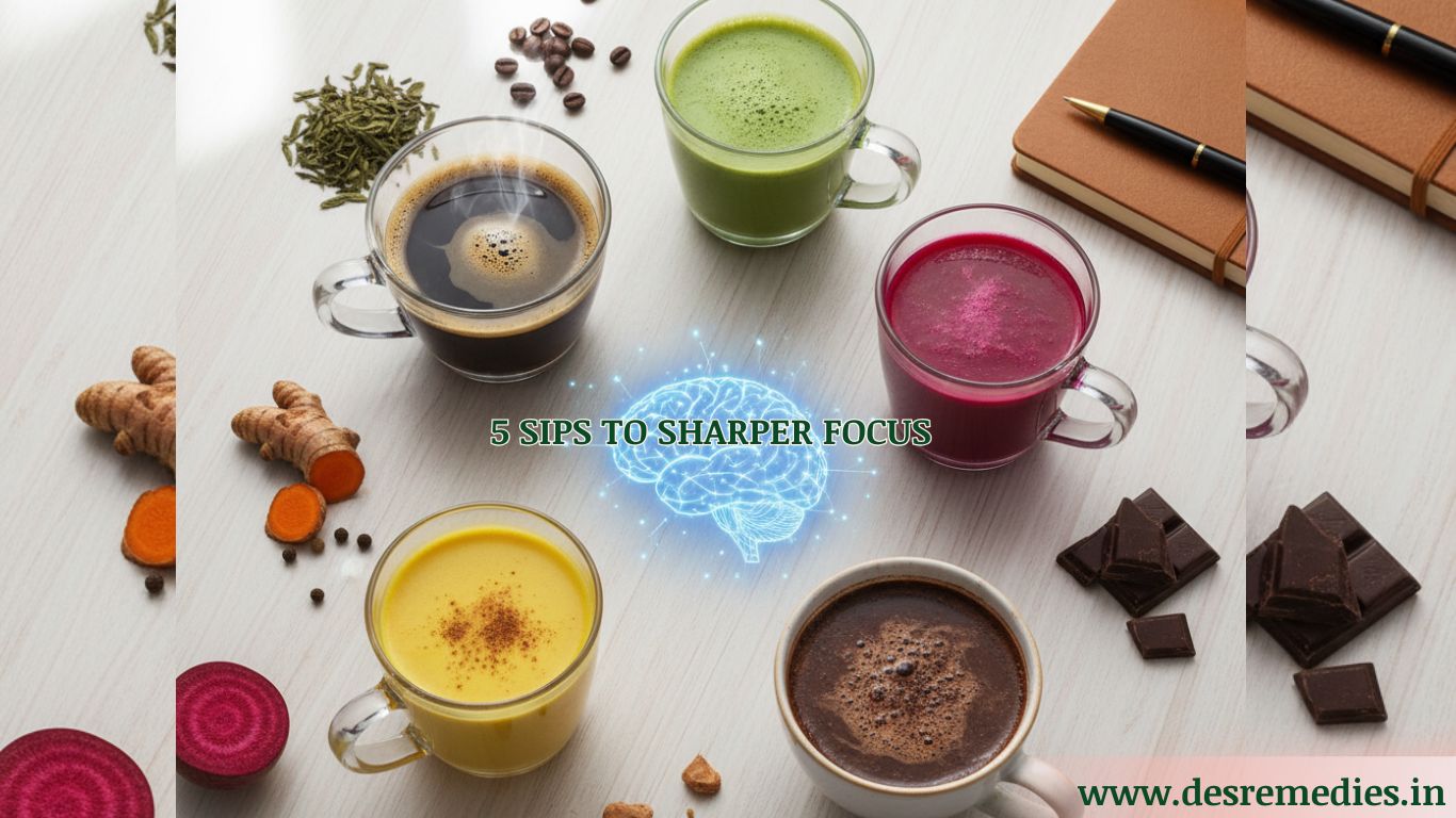 5 Brain Boosting Beverages for Sharper Memory and Focus - Des Remedies