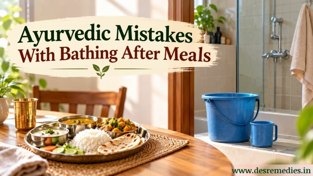 Ayurvedic Mistakes With Bathing After Meals