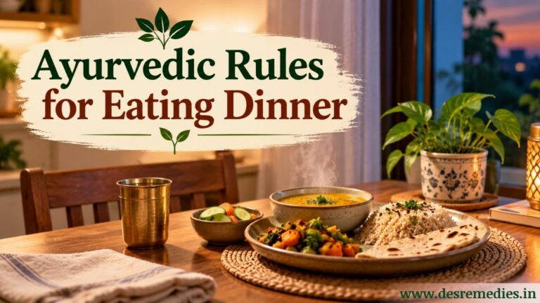 Ayurvedic Rules for Eating Dinner
