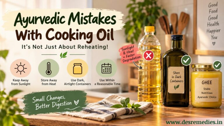Ayurvedic mistakes with cooking oil